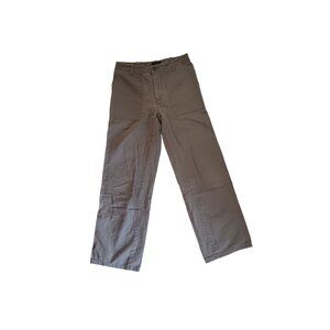 Bass Unisex Khaki Cargo Pants Size 2 Cotton Casual Wear With Pockets & Belt Loop